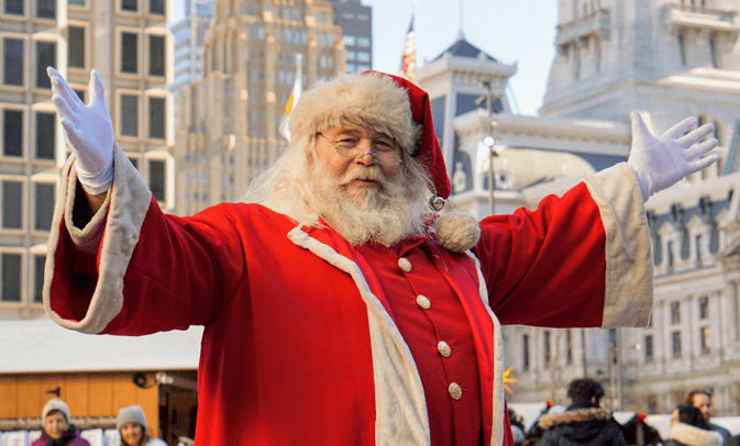 Santa Claus at The Christmas Village in Philadelphia